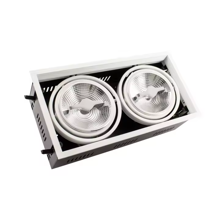 Ledkia Foco Downlight LED 30W Regulable Kardan AR111 Corte 315x165 mm No Flicker 2700K Blanco Cálido - 1