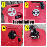 Cerradura De Tanque De Aceite De 3L 4L 5L Con Llave Soporte De Tanque De Combustible Para Motocicleta Material Plástico Engarzado - details 21