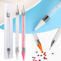 1pcs Herramienta De Dote De Joyería Plástico Doble Cabeza Pincel Para Colocar Y Retirar Diamantes De Moda Uso Dual - details 0