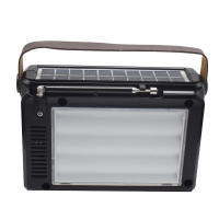 Radio Portátil Con Panel Solar FM AM SW Luz LED USB Tarjeta TF Altavoz Radio De Bolsillo Recargable Bluetooth No WIFI - details 7
