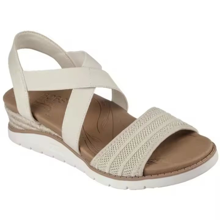 Sandalias Skechers Arch Fit Beach Kiss para mujer en color blanco - 1