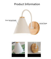 Lámpara De Pared LED Moderna Y Minimalista En Blanco Y Negro Para Decoración Interior Nordic Con Interruptor Para Dormitorio Lámpara De Noche - details 6