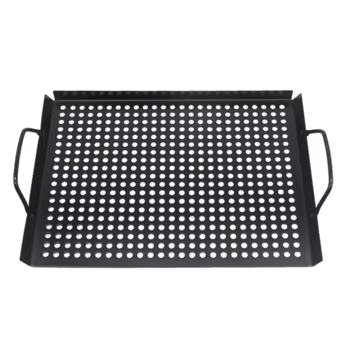 Plato De Barbacoa Con Manos a Prueba De Adherencia Para Asar Y Cocinar Al Aire Libre Y Interior Plataforma De Sazón Nonstick Para Camping - 1