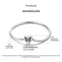 Pulsera De Plata Esterlina 925 Para Mujer Con Encantos De Mariposa Corazón Y Cadena De Serpiente Joyería DIY Clásica Adecuada Para Aniversarios - details 19