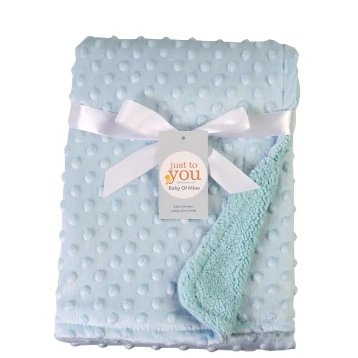 Manta Y Pañalera Para Bebe Recién Nasido De Algodón Suave Polar Invierno Conjunto De Ropa De Cama Unisex 76*102cm - 1