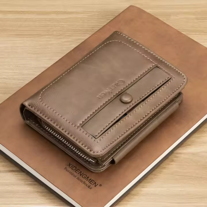 Carteras para Hombre de Cuero, Cartera Hombre con Bloqueo RFID, Compartimentos para Billetes, con Caja de Regalo,para Crédito, Billetes y Monedas - 1