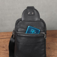 Bolsa De Pecho Para Hombre De Cuero Genuino Alta Calidad Bolso Cruzado De Moda Bolsa De Hombro Mensajera De Cuero Verdadero - details 13