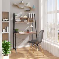 MIRAMAX-Escritorio de Computadora de Madera y Acero, Muebles de Oficina para PC, Mesa de Trabajo con Estante,Aprox 84x44x142 cm - details 2