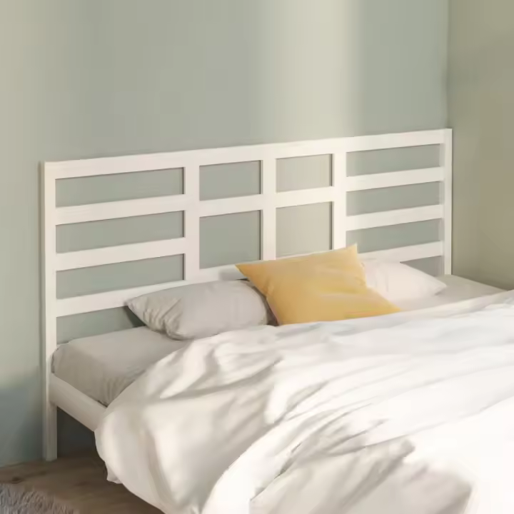 Cabecero de cama madera maciza de pino blanco 206x4x104 cm - 1