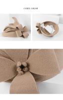 FS Sombrero De Pelo De Oveja Elegante Para Mujer Fascinator Black Pillbox Vintage Boda Vestido Fedoras Church Ladies Formal - details 8