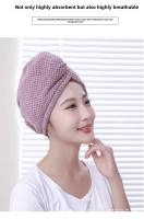 Gorro para secador de pelo de vellón coral Súper suave, absorbente y de seco, ligero y transpirable, toalla de estilo japonés - details 1