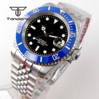 Reloj De Pulsera Automático Tandorio NH35A Date Acero Inoxidable 40mm Inmersión Diversidad Cristal De Zafiro Bisel Rotativo Luminoso - details 2