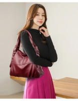 Bolso de mano de PU para mujer de moda, estilo europeo y americano, con costura, sencillo, de alta calidad, Grande. - details 11