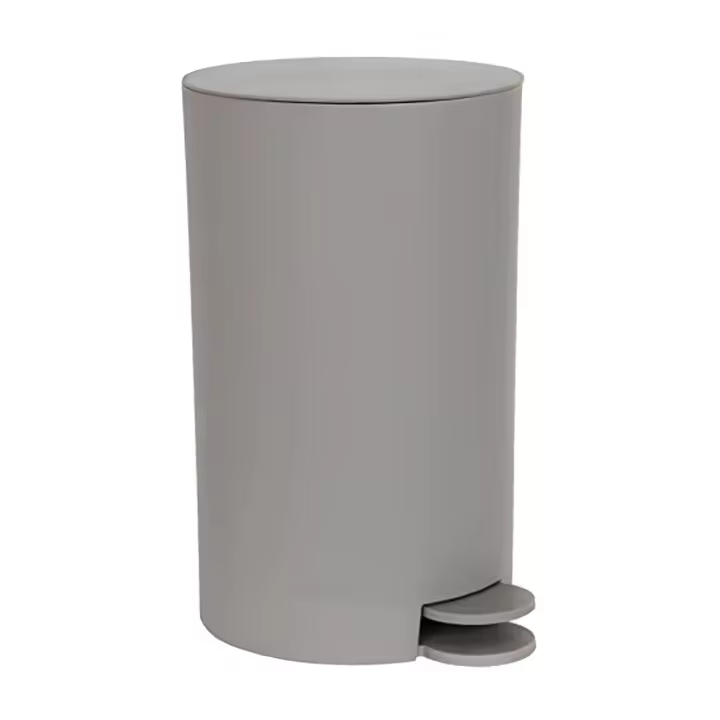 MSV Cubo de Basura con Pedal Osaki 3L Gris - Diseño Sobrio y Práctico - 1
