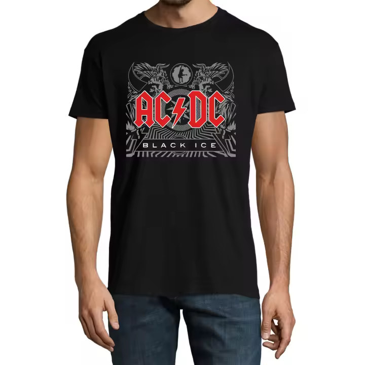 AC/DC Black ice - Camiseta algodón premium hombre mujer unisex rock and roll - 1