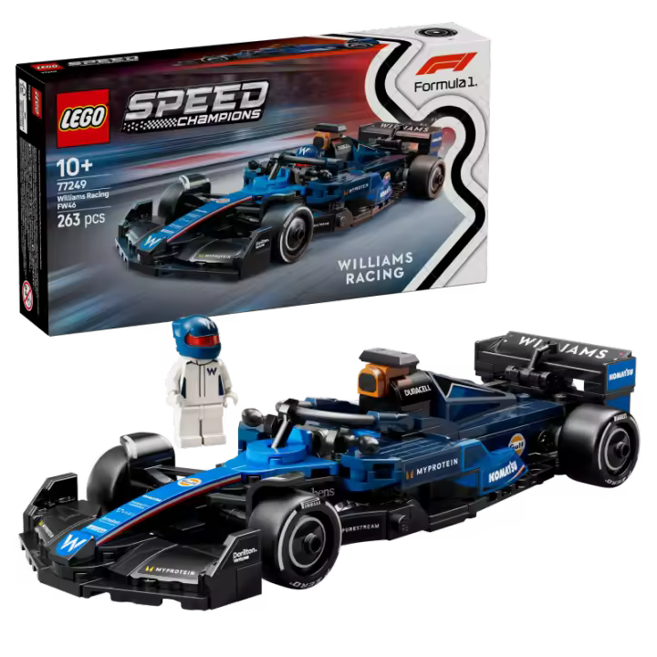 LEGO 77249 Coche de Carreras Williams Racing FW46 F1® Speed Champions contiene 263 piezas - edad 10+ años. 25L77249 - 1