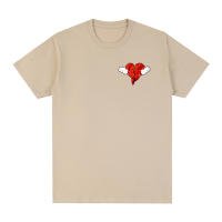 Camiseta Hip Hop Corazón Kanye West Vintage Algodón Para Hombres Y Mujeres Camiseta Casual De Cuatro Estaciones - details 2