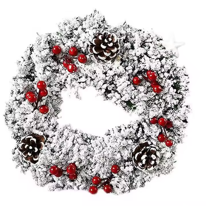 Christmas Wreaths Christmas Decoration Door Wreath Decorative Wreath Christmas Garlands - 1