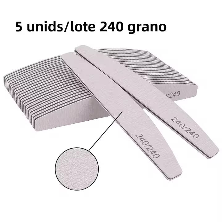 Kit Profesional De Archos Para Uñas 5/10Pcs Con Papel De Herramientas De Corte 100/180 Y Accesorios De Uñas Limón - 1