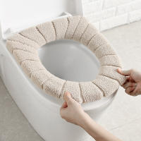 Cubierta De Asiento De Inodoro De Veludo Para Invierno Accesorio De Baño Funda De Silla De Inodoro Lavable Universal Cómoda Y Ecológica - details 2