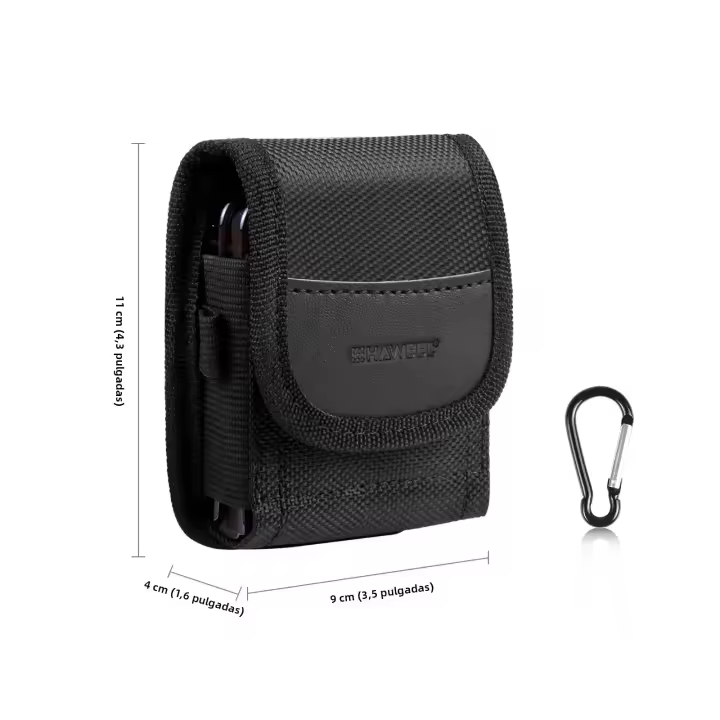 Bolsa De Transporte Para Teléfono Plegable HAWEEL Con Clip De Cinturón De Tela De Nylon Tamaño Interno 95x75x20mm Funda Para Pantalla Plegable - 1
