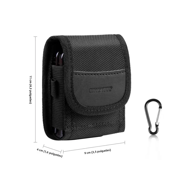 Bolsa De Transporte Para Teléfono Plegable HAWEEL Con Clip De Cinturón De Tela De Nylon Tamaño Interno 95x75x20mm Funda Para Pantalla Plegable - 1