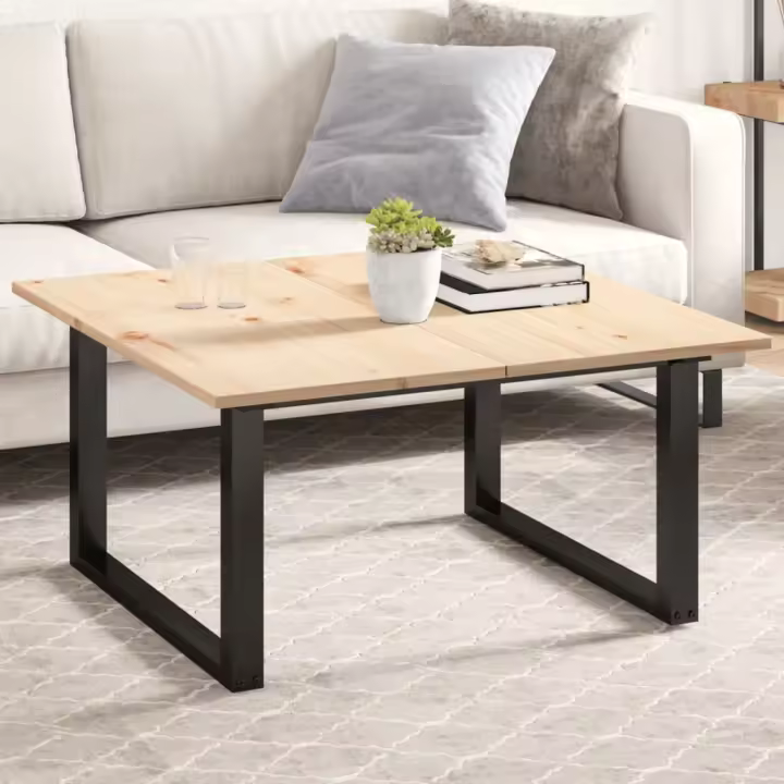 vidaXL Tablero de mesa rectangular 2 uds madera de pino 90x45x1,7 cm - 1