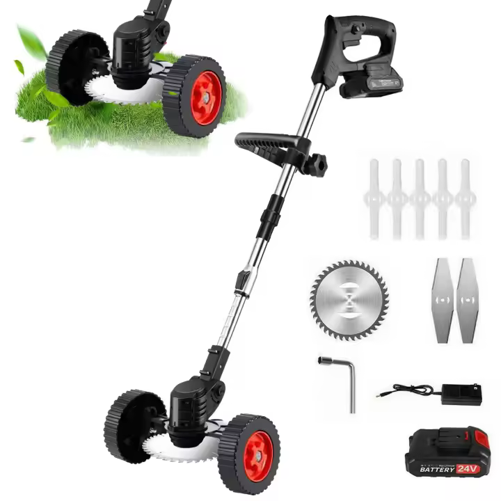 18000RPM Cortacésped Eléctrico Inalámbrico Makita 21V 650W | Kit con Batería 2.0Ah | Diseño en ABS+Acero Inoxidable+Aluminio para Corte, Bordes y Mantenimiento de Jardín (Certificado CE) - 1
