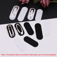 100PCS Clips De Tornillo Ovalados No Tejidos Pads De Terciopelo Para DIY Joyería Y Peinado Material De Espaciador Rectangular - details 0