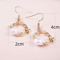 Pendientes Colgantes De Abeja Y Flor De Alta Clase Para Mujer Estilo Romántico Y Casual Metal Zinc Aleación Forma Redonda Moda De Viaje Y Festividad - details 4