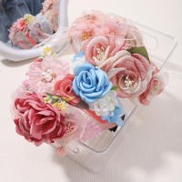 Headband De Boda Para Niñas Con Perlas Y Plumas Accesorio De Cabello De Princesa Para Fiestas Y Danzas Recién Nacidos Hecho a Mano - details 15