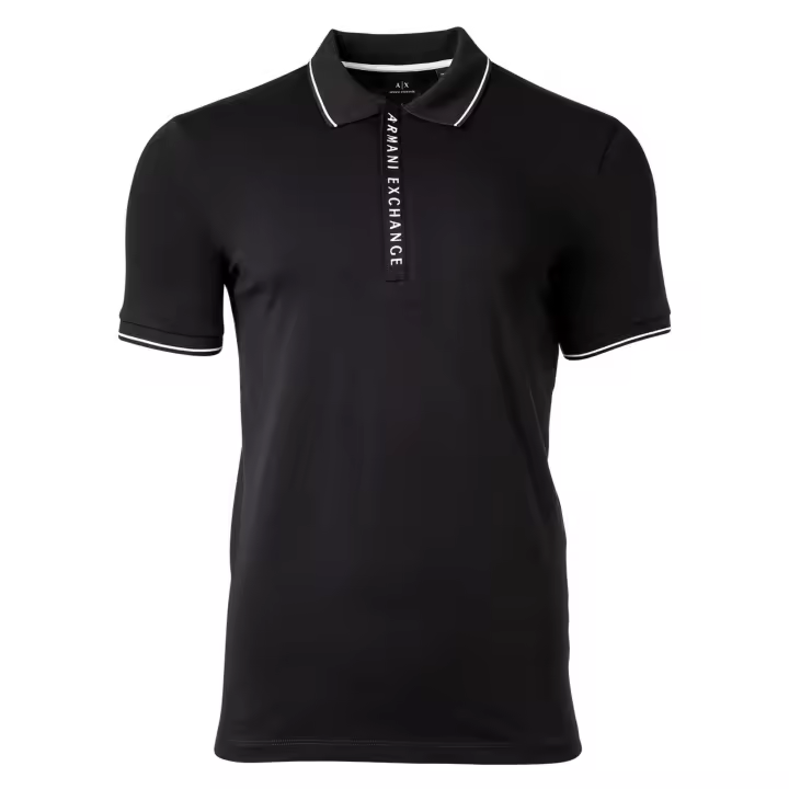 A|X ARMANI EXCHANGE Polo para hombre - Botones ocultos, Algodón Stretch - 1