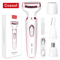 Cepillo De Afeitar Eléctrico 4 En 1 Para Mujer Trimmer De Cuerpo Painless Para Axilas Bikini Brazos Piernas Y Cara Portátil Con Recarga Rápida - details 7