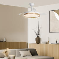 Ventilador de Techo Moderno 66W con 4 Aspas Retráctiles, Luz LED 36W, Motor DC 30W, 6 Velocidades, 3CCT, Control Remoto Ostark-LEDUNI - details 5