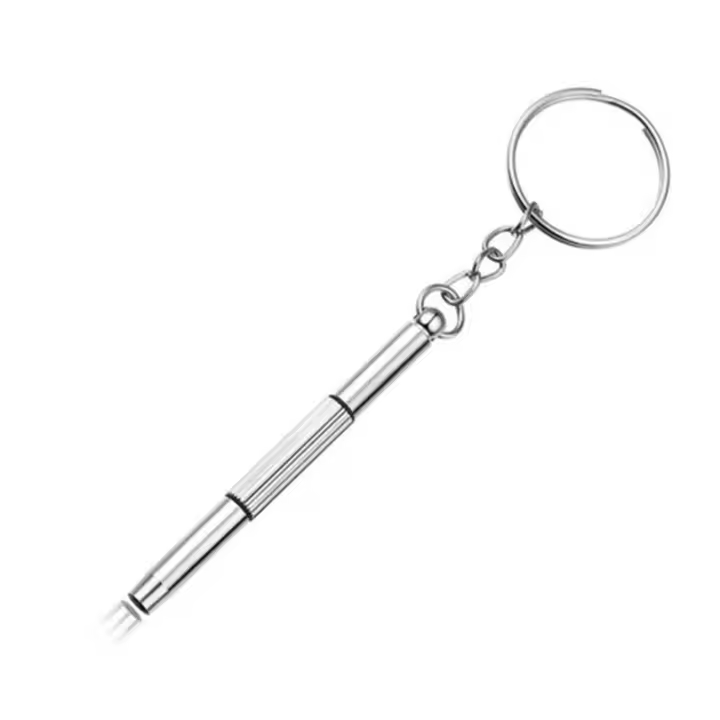 Kit De Reparación De Ópticas Y Relojes Portátil 3 En 1 Con Llavero Herramienta De Destornillador Para Gafas Y Solares - 1