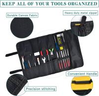 Bolsa De Rollo Para Herramientas Grande Organizador Fácil De Almacenar Para Electricista HVAC Plomero Carpintero NIUXIANG De Oxford - details 2