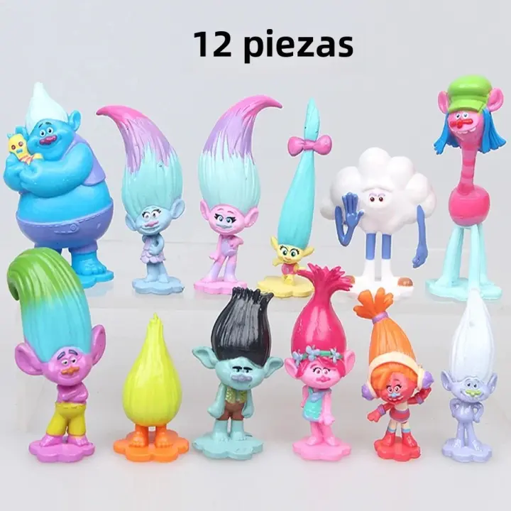 Juego De 12 Figuras De Acción Trolls Branch Critter Skitter PVC Para Niños Personajes De Cartoon Regalos Para Niños Tamaño 3-6 Cm - 1