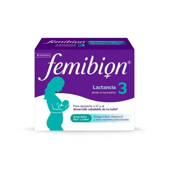 Femibion 3 - Multivitainas Mujer Lactancia Con Ácido Fólico - Para 4 semanas - 1