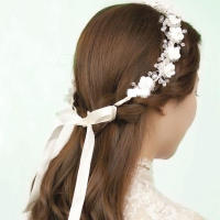 Diadema De Flor De Cristal Para Novia Y Reina Accesorio De Cabello De Boda Joyería De Fiesta Tipo De Bandeja De Vino Para Mujer - details 0