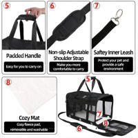 Bolsa para mascotas súper grande, nueva y transpirable al aire libre, estuche portátil para mascotas, gato, perro Bolsa plegable - details 2