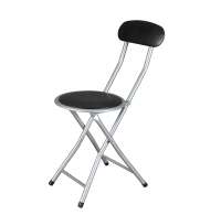 The Secret Home Taburete Plegable de Cocina - Silla Plegable de Metal - Asiento y Respaldo Acolchado - Interior y Exterior - Alto 72 Cm - Ø30 Cm - Varios Colores - details 0