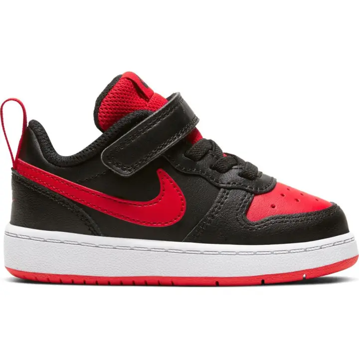 Zapatillas Nike Court Borough Low 2 Negro Rojo Tdv Bq5453-007 - 1