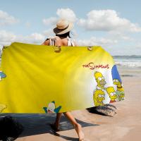 Toalla De Playa Divertida De Simpson Tamaño Grande Absorbente Microfibra Para Niños Toalla De Baño Para Natación Y Viajes - details 8