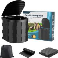 Inodoro Portátil plegable para Camping y Emergencias - Plástico Duro-ligero y fácil de Limpiar - details 0