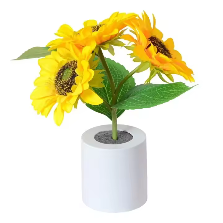 Lámpara De Noche LED Recargable Con 3 Luces Flor De Ternero Iluminación Interior Para Dormitorio Luz De Mesa Decorativa - 1