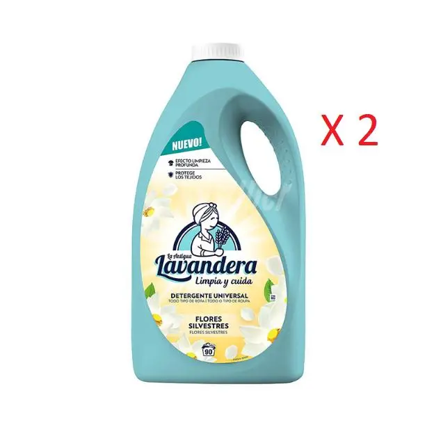 Detergente La Antigua Lavandera Flores Silvestres 90 Dosis PACK DE 2 BOTELLAS - 1