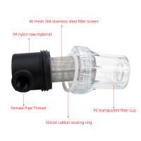 Filtro Frontal De 40 Malla Para Tubo De Agua Plástico Transparente Filtración Automática 1/2 Pulgada 3/4 Pulgada 1 Pulgada Conector De Riego Para Coche - details 1