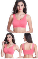 Sujetador Deportivo Para Mujer Con Almohadones Top De Yoga Running Gimnasio Fitness Transpirable Sin Cierre De Nylon Y Elástico - details 1