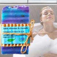 3 Jabones Artesanos Naturales de Lavanda. PumarShop Cinnia Natura. Hidratante. Aroma Agradable. Relajante y Regenerador. Hecho a Mano. Apto Veganos. - details 0