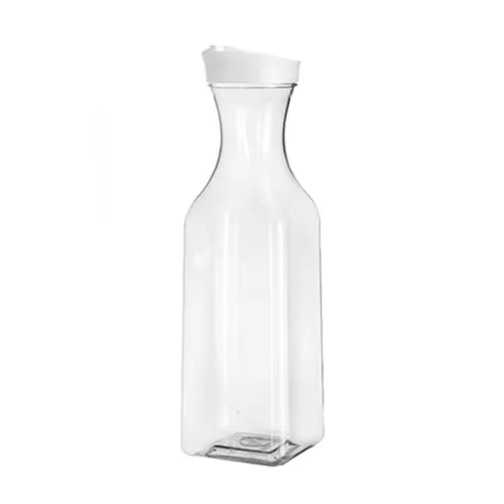 Botella De Agua Grande De 50 Oz Con Tapa De Plegable Base Cuadrada Contenedor De Jugos Plástico Reutilizable Para Adultos - 1